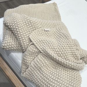 Casaluna Chunky Knit Bed Blanket Natural